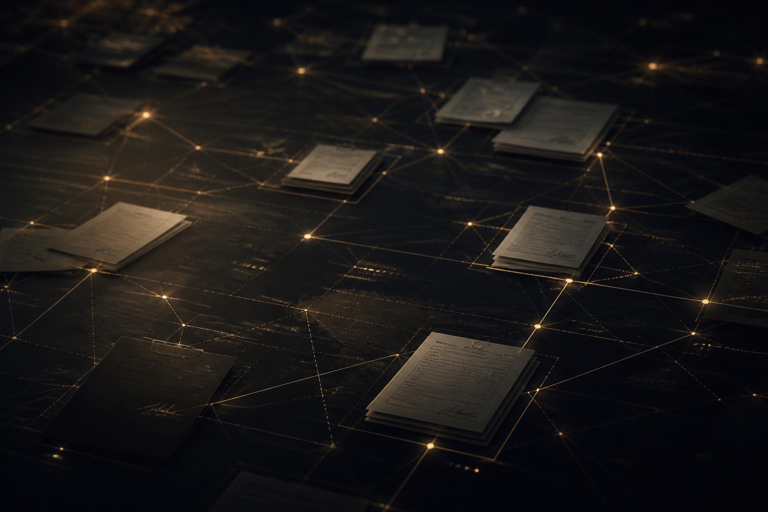 Paper trail of recorded documents leading to a hidden asset